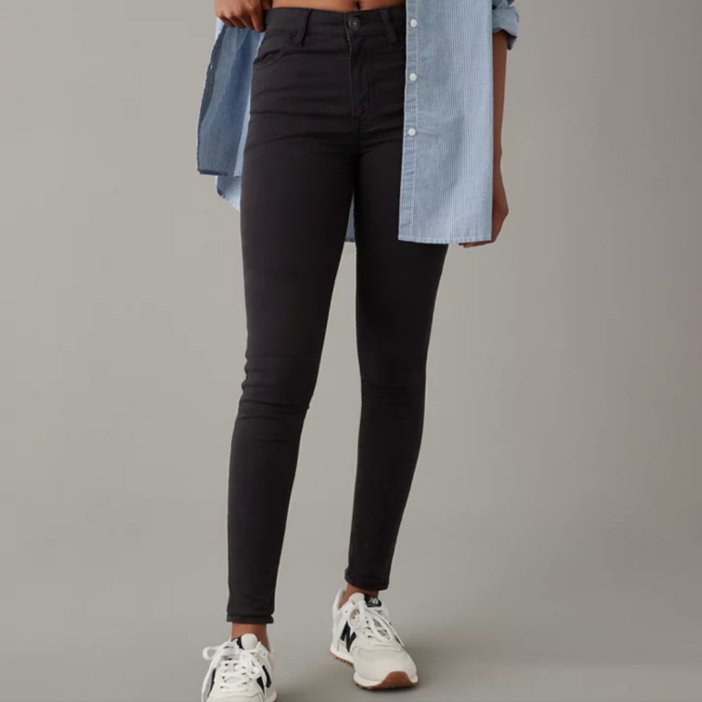 American Eagle high waisted jegging black super soft fit 00 short